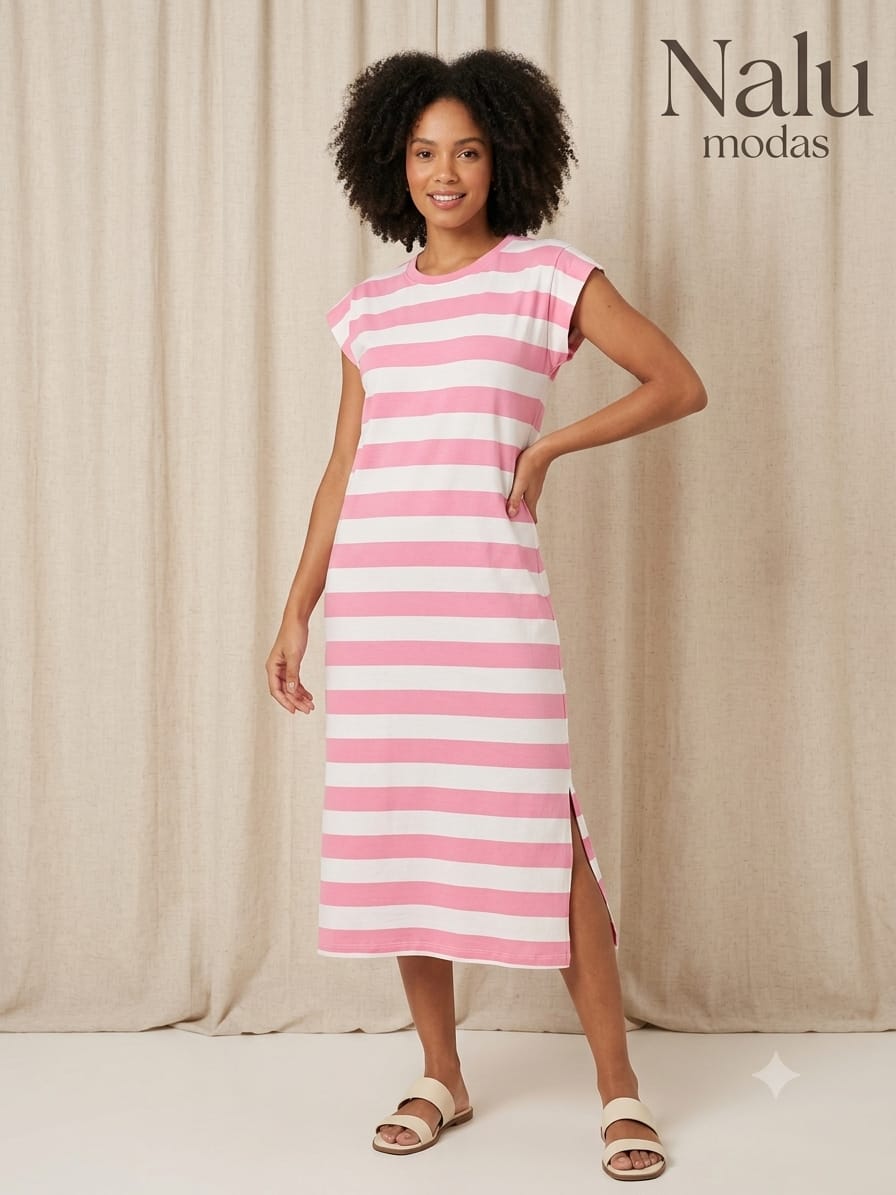 Vestido Malha com Bolsos