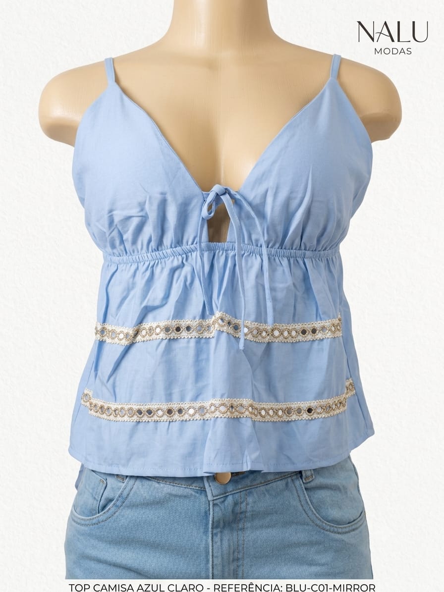 Blusa azul claro